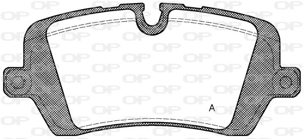 OPEN PARTS Комплект тормозных колодок, дисковый тормоз BPA1541.00